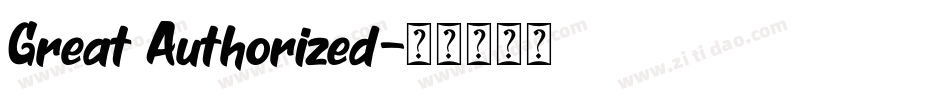 Great Authorized字体转换